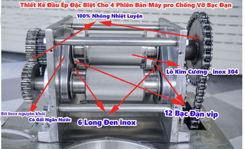 Đầu máy ép mía 3 lô